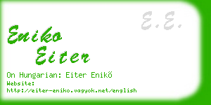 eniko eiter business card